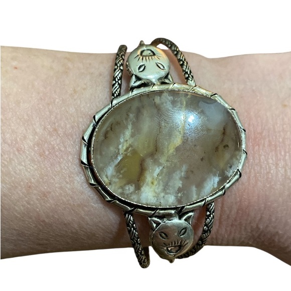 Vintage Plume Agate Bracelet - Picture 4 of 5